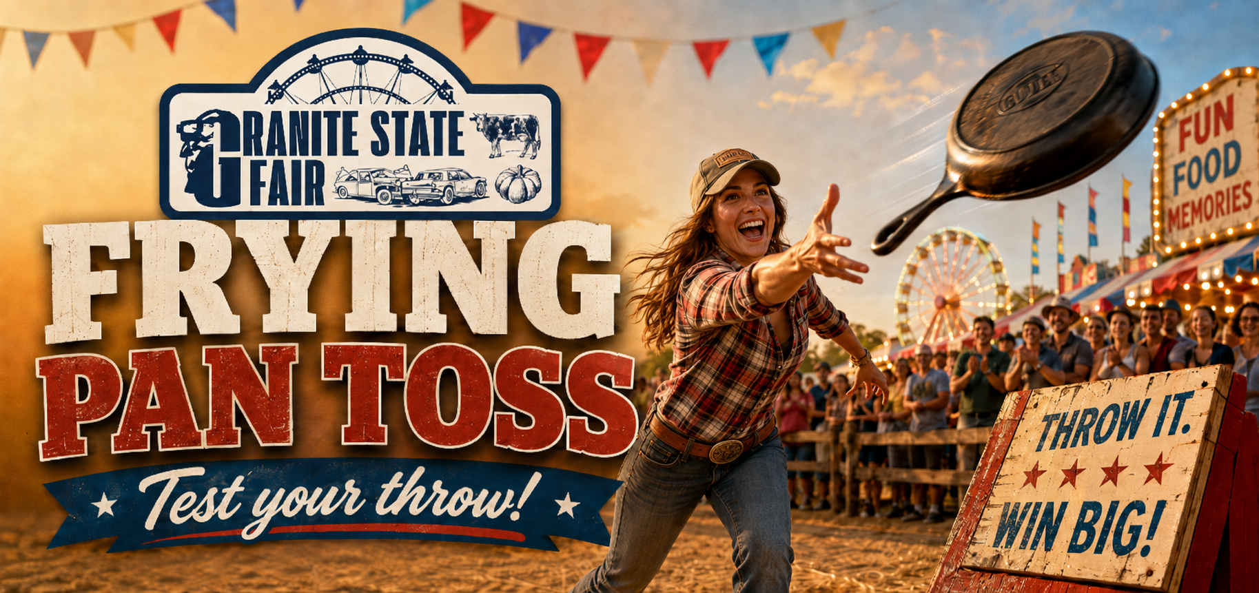 A banner image with logos for wicked cornhole , 603 cornhole and the Granite State Fair